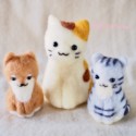 羊毛フェルトのおすわりにゃんこ&わんこ~お母さんのごほうびタイム~